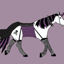 Goth Unicorn, 5x7 print