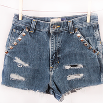 Gap denim silver studded high waist shorts