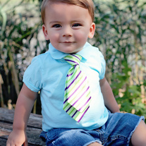 Purple and Green LIKE DADs Necktie for baby to toddler kids 
