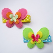 Butterfly clip, Strawberry-Mango