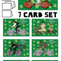 Star Wars on bikes St patricks 7 card set