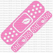 Love Band Aids Vinyl Decal Set of 3