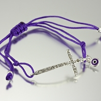 Purple Cross Bracelet