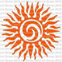 Tribal Sun Vinyl Decal