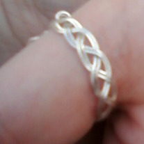 Abstract butterfly braided band ring size 2-15