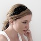 The Esther - Beaded and Rhinestone Tie Headband or Halo - Thumbnail 1