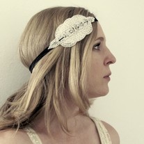 The Constance - Beaded and Rhinestone Stretch Headband