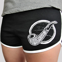 "Logo" Running Shorts on Black