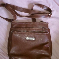 Strada Brown Leather Shoulder Bag