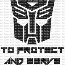 Transformers Autobots To Protect and Serve Decal