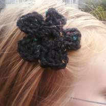 Crochet Flower hair clip