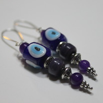 Very Berry Evil Eye Earrings  