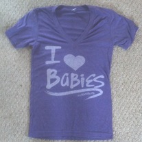 "I Heart BaBieS" Tri-Purple V