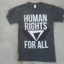 "Human Rights For All" Charcoal Crew Neck