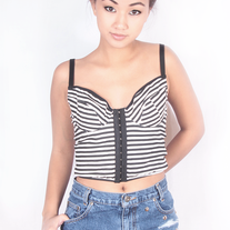 Striped bustier