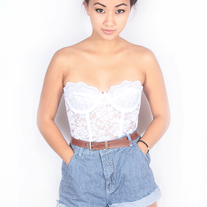 White lace bustier 