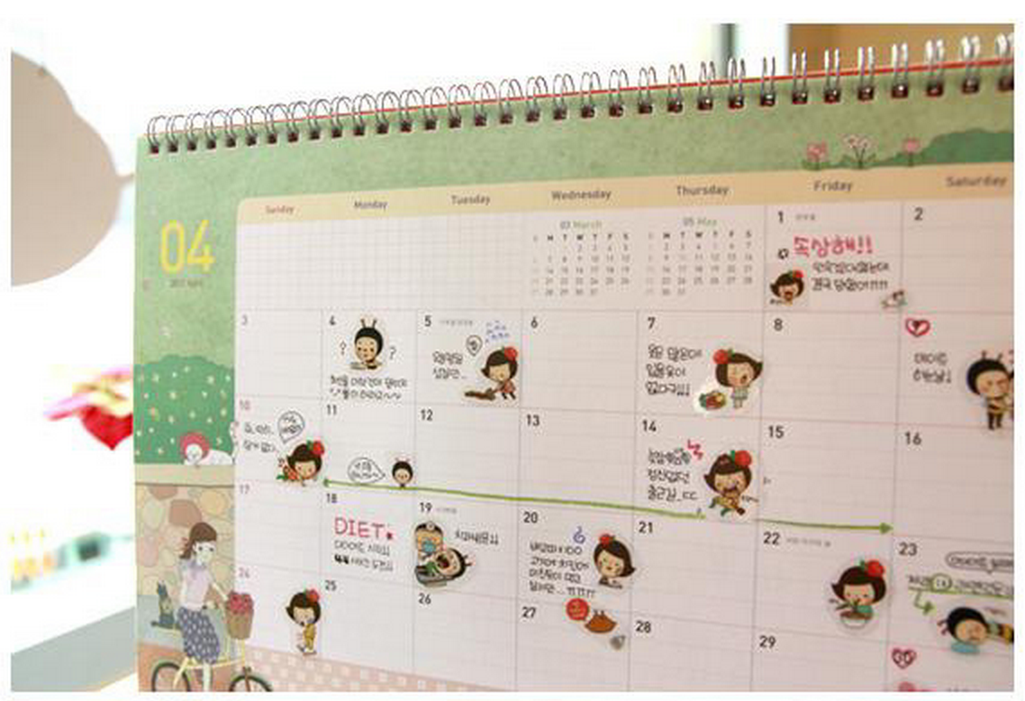 Korean stationary Diary Journal honeybee stickers on Storenvy