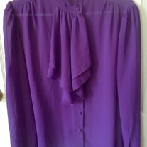 Rhonda Lee  Sheer Purple Blouse
