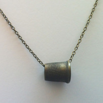 Antique Thimble Necklace  