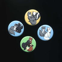 Buttons - Raven Wolf: Chibi Couples