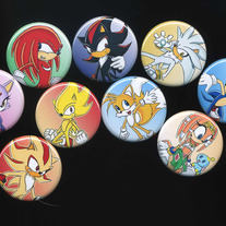 Buttons - Sonic the Hedgehog Character Buttons (Fanart)
