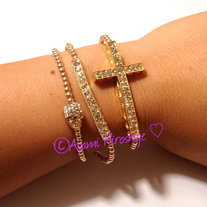 Gold Pave Bar With Gold Filled Beads