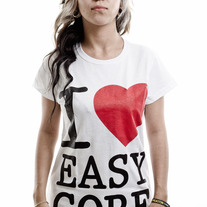 I love Easycore - Girly  (White)