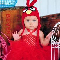 Red Bird Halloween Baby Girls Tutu and Hat Set Costume