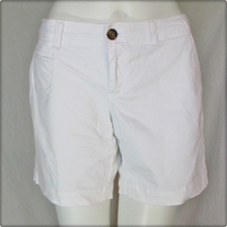 White Low Rise Walking Shorts