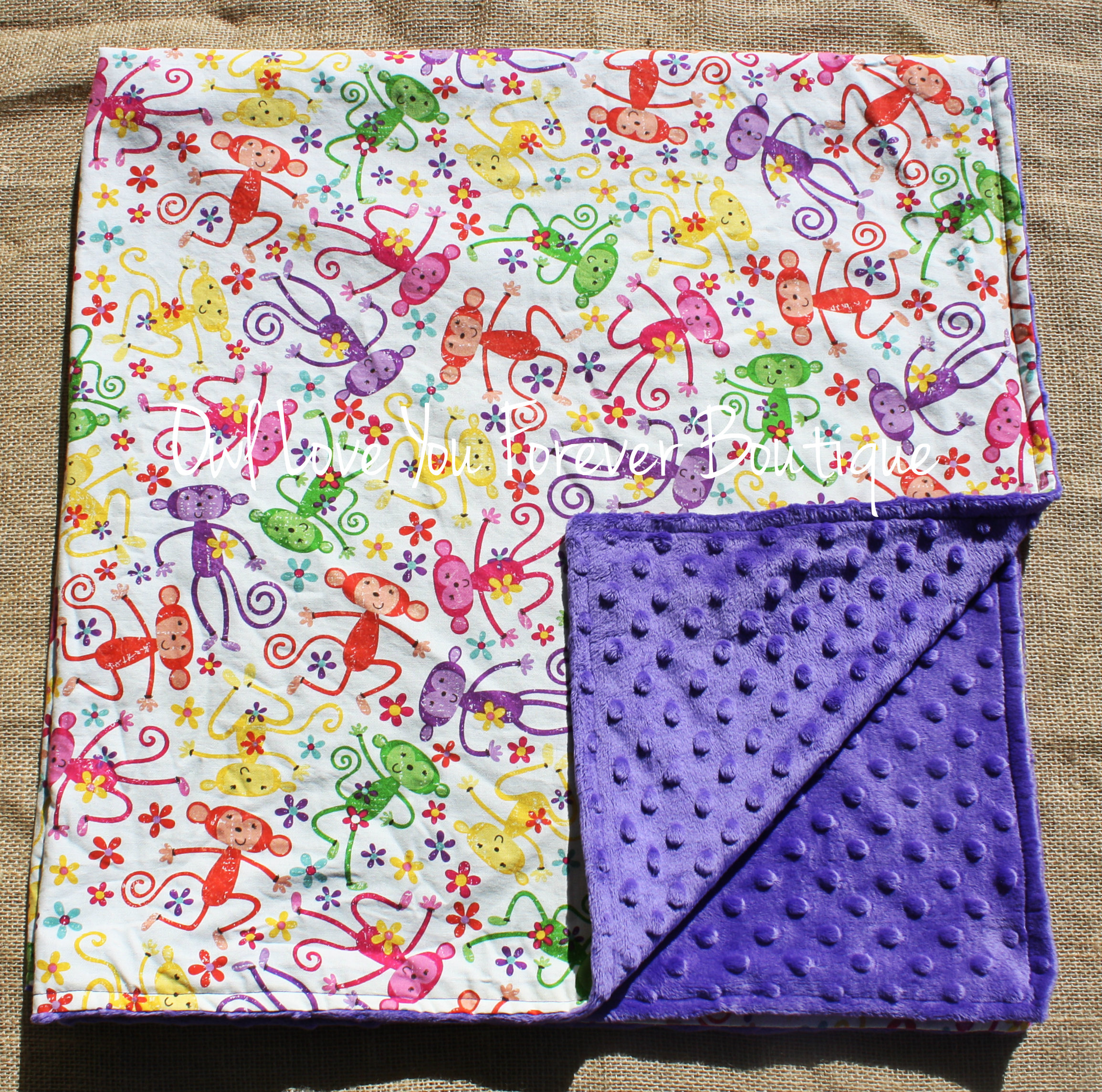 Silly Monkeys Toddler Size Blanket on Storenvy