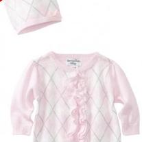 Hartstrings Pink Argyle 2 Piece Sweater Set
