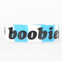 I ♥ BOOBIES - I LOVE BOOBIES STRIP OCEAN SKY WRISTBAND