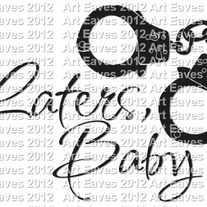 50 Shades of Grey Laters Baby Handcuff Decal
