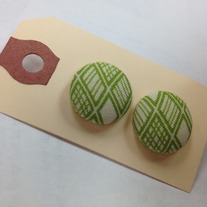 Diamond Sketch Green Earrings