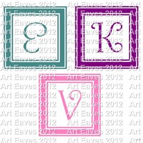 Framed Monogram Vinyl Decal