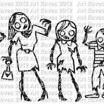 Zombie Family Car Decal Up to 5 Characters