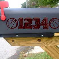 Basketball House Number Vinyl Decal