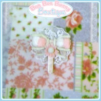 Pink Lace Bow Lollipop