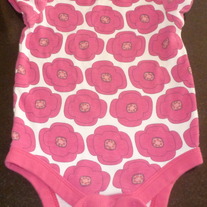 Baby Gap Onesie-Pink Flowers-Size 18-24 Months