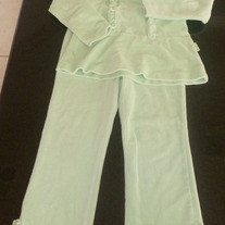 Green Velour Pant Set-The Childrens Place Size 4T