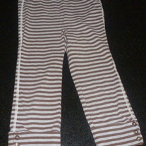 Brown/Gray Striped Leggings-Baby Gap Size 5T
