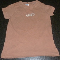 Brown Gap Beaded Shirt-Size XS 4-5