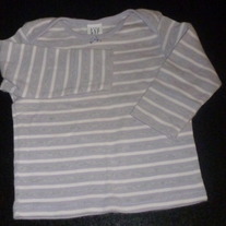 Purple/Gray/White Striped Shirt-Baby Gap Size 12-18 Months
