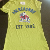 Lime Green Shirt-Abercrombie Size Large