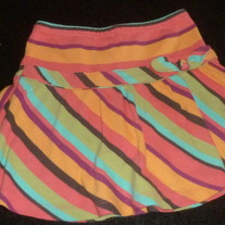 Multi Color Stripe Skirt With Built in Shorts-Gymboree Size 3