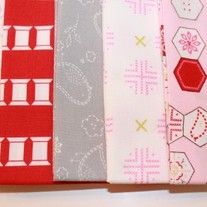 Fat Quarter Bundle-Sew Stitchy in Carnation by Aneela Hoey 