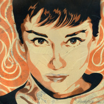 Audrey (orange, framed)