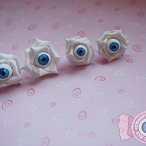 Eye rose earrings (big)