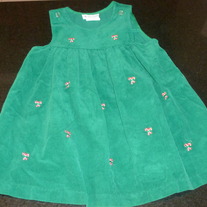 Green Candy Cane Dress-Rare, Too! Size 4T