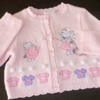 Pink Sweater with Cats-Rare, Too! Size 6